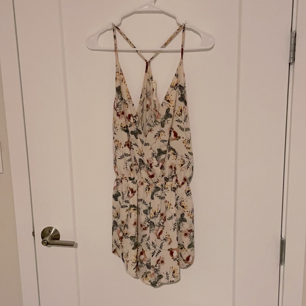 Floral racerback romper